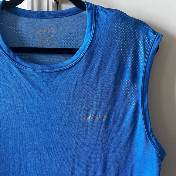 Asics Men’s Singlet XL Blue Lightweight Running Tank - Picture 2 of 5